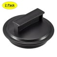 thumbnail image 1 of Tapón de cocina Uxcell para desagües de basura, reemplazo de tapón de goma negro, 2 piezas, 1 of 7