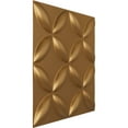 thumbnail image 2 of Ekena Millwork 19 5/8"W x 19 5/8"H Wallflower EnduraWall Decorative 3D Wall Panel, Bright Coat Gold (Covers 2.67 Sq. Ft.), 2 of 6