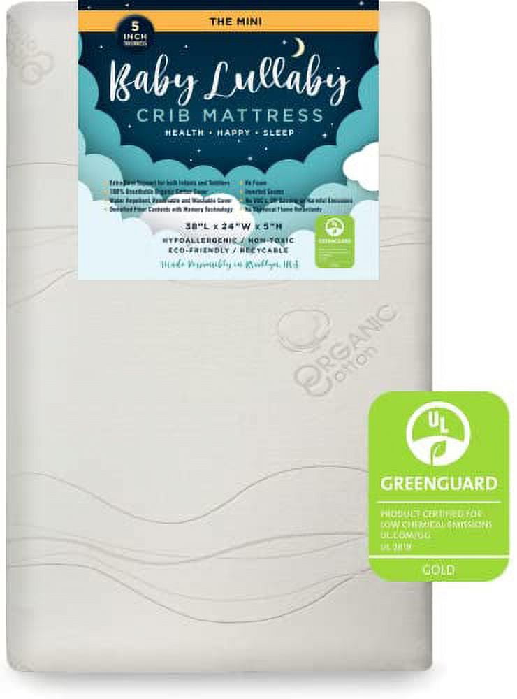 Lullaby Infant Crib Mattress Organic Hypoallergenic Water Repellent Breathable Walmart