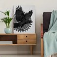 thumbnail image 5 of Raven Mandala Canvas Print, Mystic Boho Wall Art for Living Room Bedroom Home Office Study Hotel Entryway Decor, 5 of 8