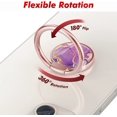thumbnail image 4 of WWS-Cell Phone Ring Holder, Finger Ring Stand, 360 Degree Rotation Finger Ring Kickstand, Metal Grip for Magnetic Car Mount Compatible with All Smart Phones (Purple), 4 of 4