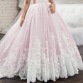 thumbnail image 5 of VEKDONE Clearance Princess Dress Up for Girls Elegant Lace Embroidery Tulle Dress Flower Girls Puffy Pageant Gown Toddler Formal Evening Party Dress Prime Deals Today 2024 Size 10-11 Years, 5 of 6