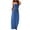 Blue, variant on LEAVINGSUO Sleeveless Dresses for Women Casual Summer Women's Casual Loose Sleeveless Solid Breast Wrap Floor-Length A-line Dress