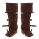 thumbnail image 2 of Fundas para botas de disfraz, polainas medievales de caballero guerrero, accesorios para disfraz, botas de PU Marrón, 2 of 8