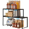 thumbnail image 1 of Especieros Para Cocina Retr&aacute;ctil, 2 Piezas Repisas Para Cocina, Estante Para Cocina, Material De Acero Al Carbono, Apilable Y Varios Estilos De Montaje, Para Cocinas, Armarios, Oficinas, Ba, 1 of 7