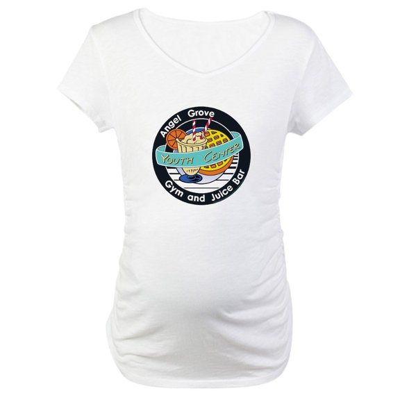 CafePress - Power Rangers Angel Grov Women's Maternity T Shirt - Cotton Maternity T-shirt, Cute & Funny Pregnancy Tee