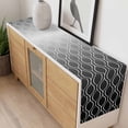 thumbnail image 4 of Moroccan Black Table Runner - 90 Inch Long, Kitchen Dining Table Runner Dresser Scarves, Geometric Abstract Gradient Plaid Farmhouse Decor for Coffee Tables Wedding Party Banquet, 4 of 8