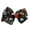 Orange Printed, variant on Motique Accessories Orange Halloween Hair Bow with Skulls Ghosts & Bats