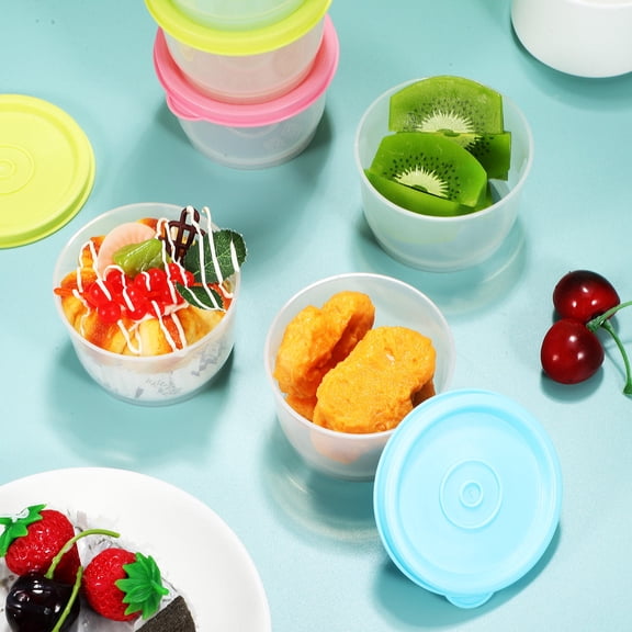 PTOOTP 6pcs Snack Storage Containers Plastic Box with Lid for Household Users