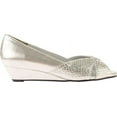 thumbnail image 2 of Benjamin Walk 848231025320 Touch Ups Womens Alice Wedge Pump, Silver - Wide 11, 2 of 6