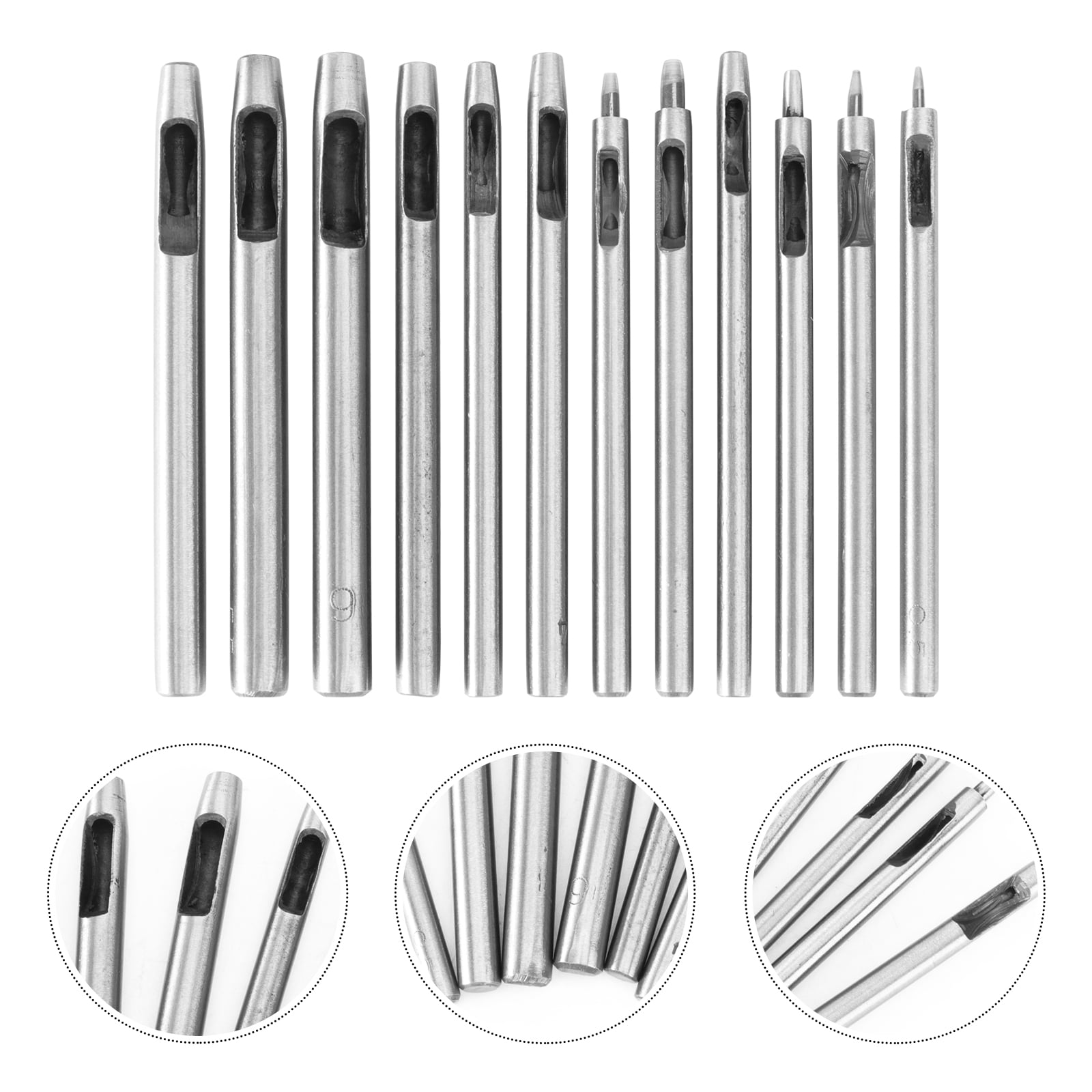 ELAYARD 12-Piece Heavy Duty Hole Punch Tool Set for Leatherworking, Crafts, Projects and More