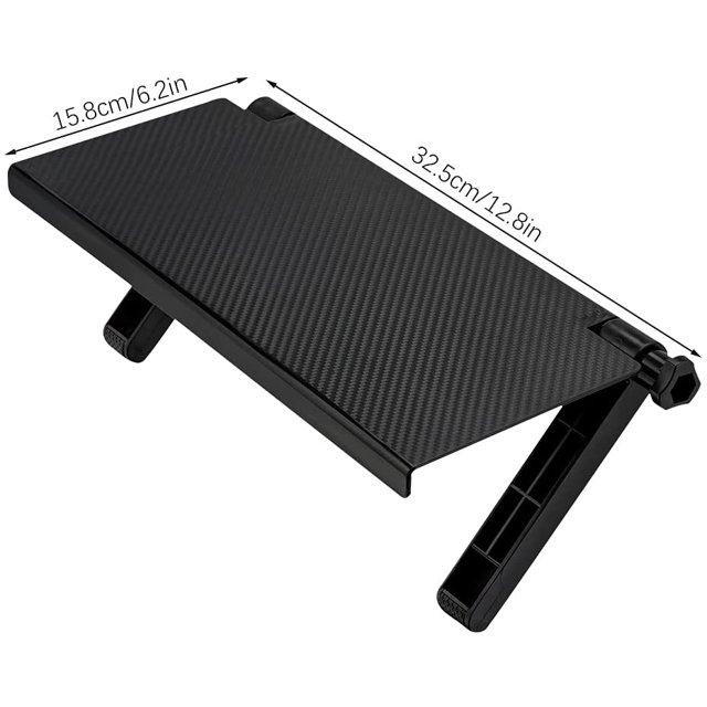 1 estante superior para TV, estante ajustable para TV estante de almacenamiento de plataforma fuerte, consola de juegos, enrutador (negro, 33 x 16 x 2,5 cm)