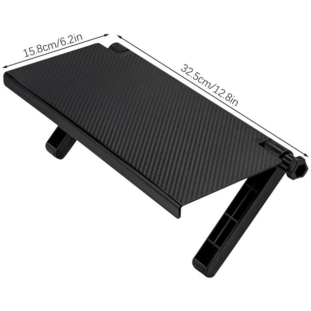 1 estante superior para TV, estante ajustable para TV estante de almacenamiento de plataforma fuerte, consola de juegos, enrutador (negro, 33 x 16 x 2,5 cm)