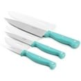 thumbnail image 3 of Martha Stewart Everyday Keswick 3 Piece Cutlery and Sheath Set in Teal, 3 of 4