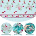 thumbnail image 2 of 2Yard Polyester Flower Embroidered Lace Fabric for DIY Clothing Accessories Teal 53-1/8inch, 2 of 6
