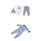 thumbnail image 1 of Conjunto de ropa de mameluco blanco para muñeca de bebé recién nacido 20-22 pulgadas Zulema, 1 of 7