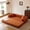 Tangerine, variant on Leumius 78.8" Convertible Sofa Bed with Pillow Back Support Armrest,Comfy Corduroy Fabric Boneless Modular Sectional Sofa,Futon Couch Sleeper Bed for Living Room,Bedroom,White