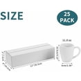 thumbnail image 2 of 12x4x3 Shipping Boxes Set of 25, White Corrugated Cardboard Box for Mailing Packing Gifts Small Business, 2 of 5