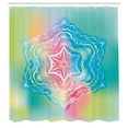 thumbnail image 3 of Ambesonne Floral Shower Curtain, Flower Mandala Rainbow, 69"Wx84"L, Blue Pink, 3 of 5