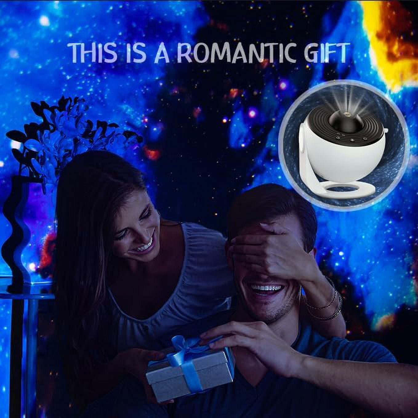 Galaxy Projector, 13 in 1 Star Projector Galaxy Light with Adjustable Knob and Timer, 360° Rotating HD Planetarium Projector Star Night Light for Kids Bedroom Ceiling Decor Holiday Gift (White)