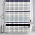 thumbnail image 3 of Gray Black Stripes Shower Curtain for Bathroom Decor, Lines Art Waterproof Fabric Shower Curtain, 48"x72" Set with 12 Hooks, 3 of 9