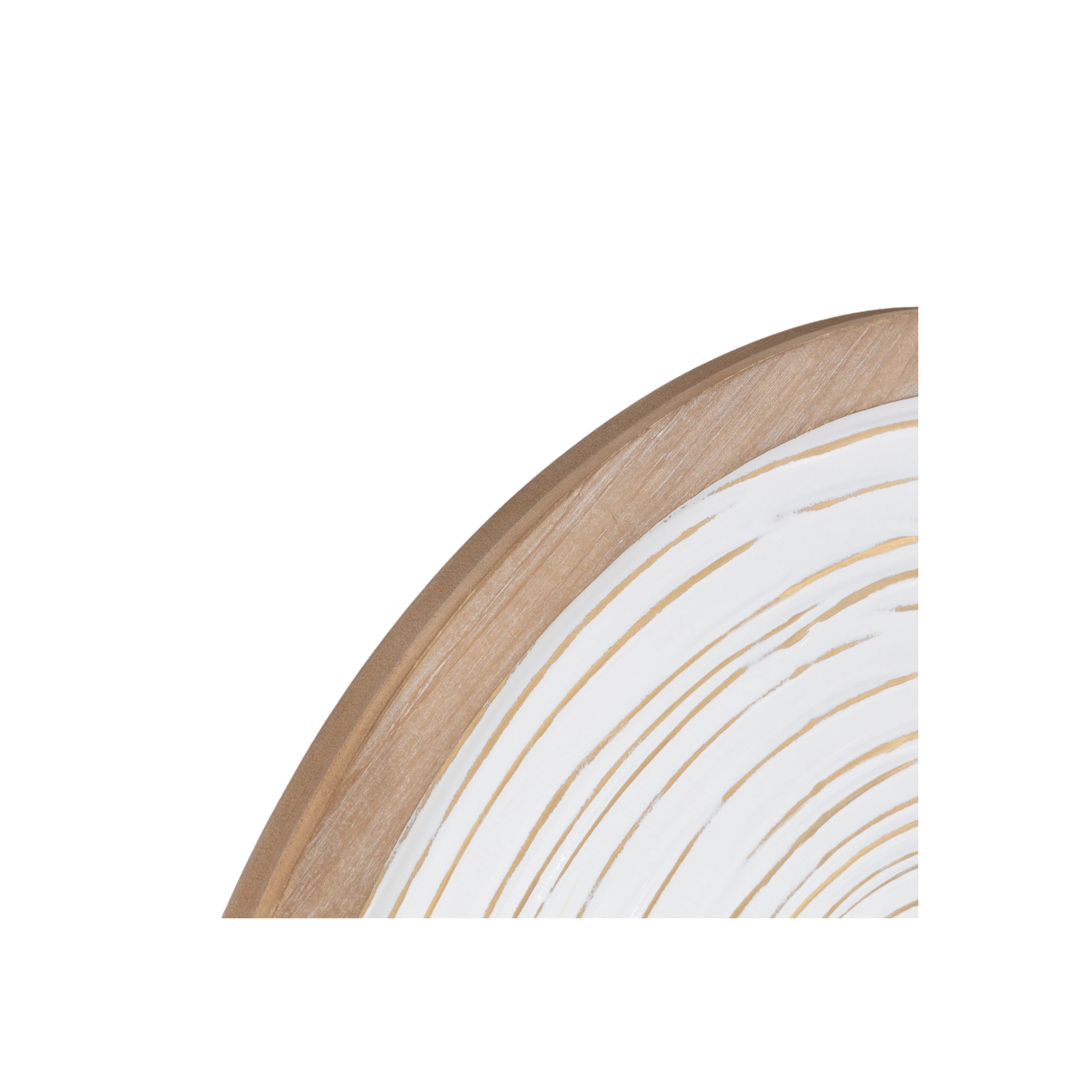 DecMode Brown Metal Handmade Starburst Wall Decor with White Swirl Center