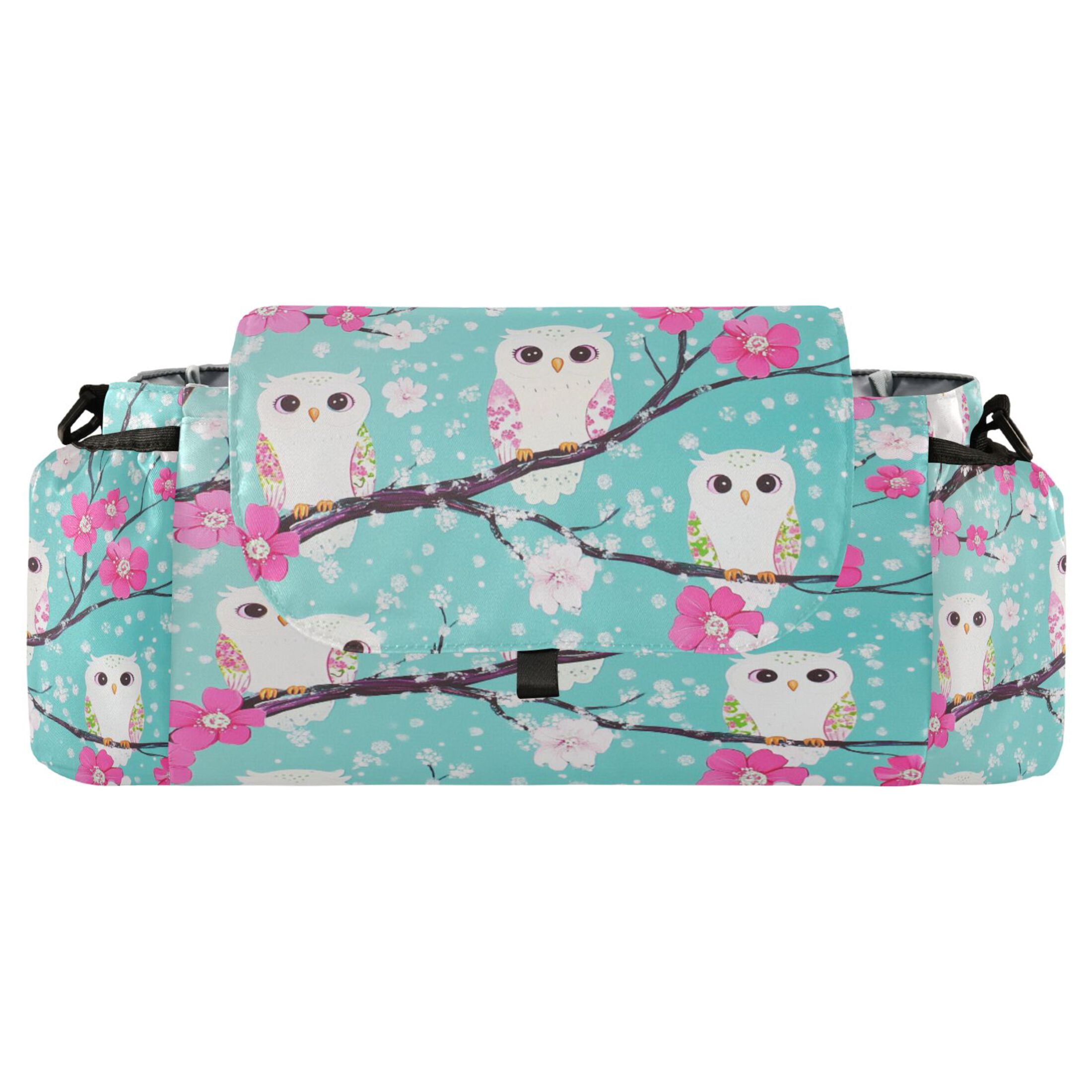 DIXRUYEE Stroller Organizer Charming Owl Trio Printed