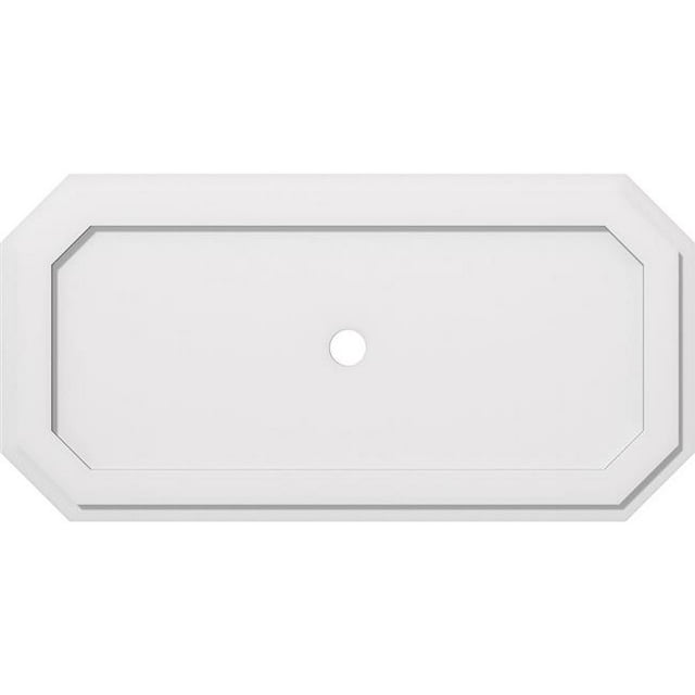 Ekena Millwork CMP38X19ED-02000 2 in. ID x 13.25 in. Rectangle Emerald Architectural Grade PVC Contemporary Ceiling Medallion
