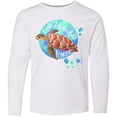 thumbnail image 3 of Inktastic Fort Lauderdale, Florida Swimming Sea Turtle with Bubbles Long Sleeve Youth T-Shirt, 3 of 5