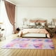 thumbnail image 2 of Alfombra de pelo largo con degradado tie-dye | Alfombra de terciopelo supersuave con reverso antideslizante | Tapete de 157 x 78 cm para sala de estar, dormitorio o dormitorio, 2 of 3