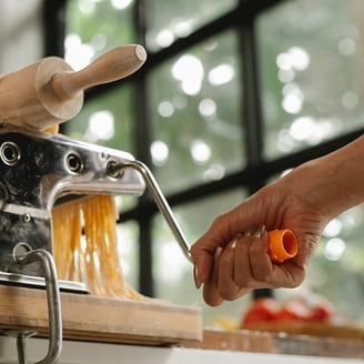 Marcato Atlas 150 Pasta Machine Bigoli Attachment, Homemade Noodle