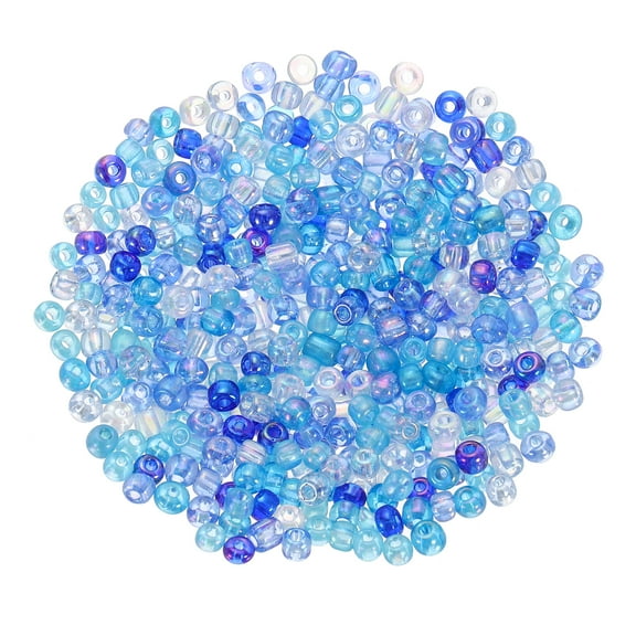 2000 Pack 3mm Glass Bugle Beads, Mini Loose Glass Spacer Bead for DIY Making, Blue Color