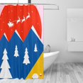 thumbnail image 5 of XMXY Elegance Snow Drift Christmas Long Shower Curtains, Waterproof Weighted Thick Bathroom Curtain with 12 Iron Hook, 72x72 Inch, 5 of 9