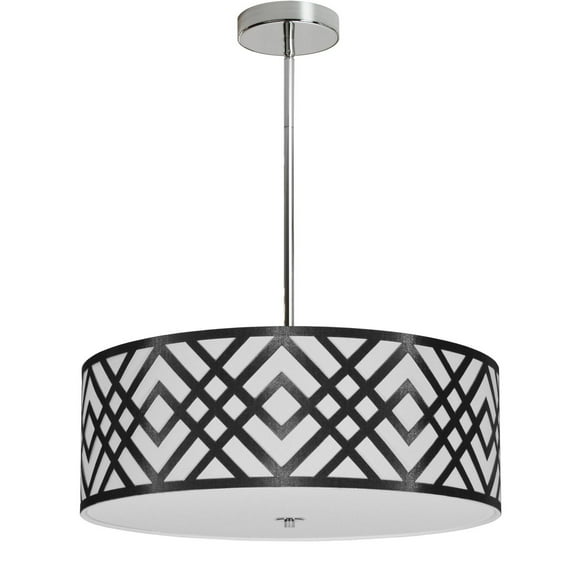 Dainolite MON-194P-PC-BW Black/White Pendant