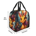 thumbnail image 2 of Yiaed Colorful Flower Chameleon Print Insulated Lunch Bag Reusable Cute Tote Lunch Box, Leakproof Cooler Lunch Bags for Work Office Travel School Picnic, 2 of 5