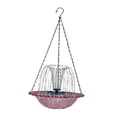 thumbnail image 2 of Baño solar para pájaros colgante, cuenco resistente para baño de pájaros para patio trasero y exterior violeta, 2 of 8