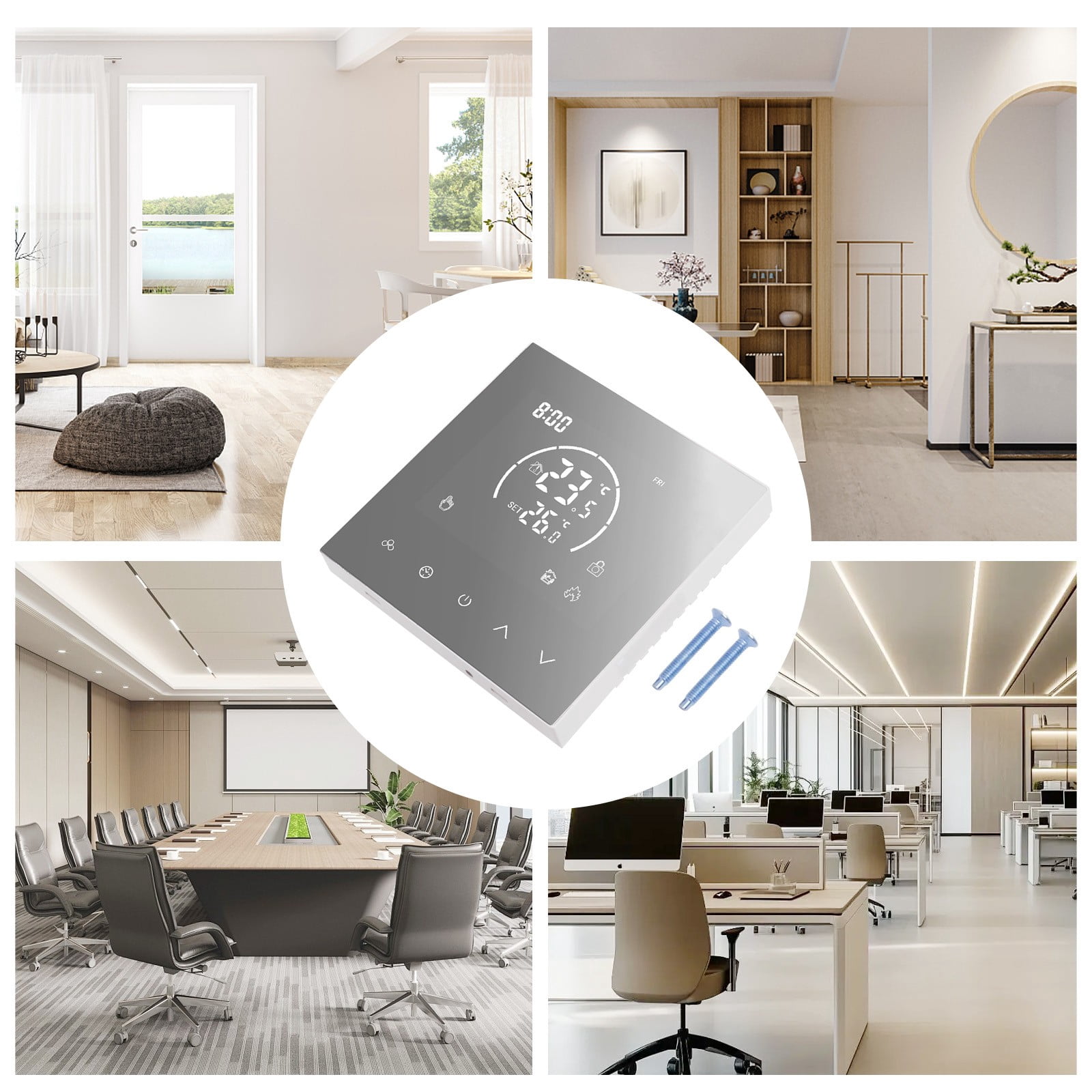 Electric Floor Heating Programmable Control Panel with Safety Features
