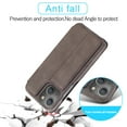thumbnail image 6 of SaniMore for iPhone 14 6.1" Case [RFID Blocking], Camera Protection Card Slot Ultra-Thin PU Leather Magnetic Wallet Cover with Practical Bracket Shockproof Protective Shell, Coffee, 6 of 7