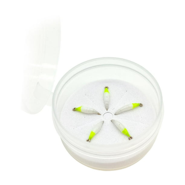 5x Señuelos de pesca con mosca con púas, anzuelos de pesca con mosca con púas, regalos, accesorios portátiles vívidos, Señuelos de pesca de simulación Amarillo 093 cm x 038 cm