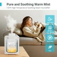 thumbnail image 3 of Livatro 3L Warm Mist Humidifier, Stainless Steel Tank, Dishwasher‑Safe, Sleep Mode, Timer, Auto Shut‑Off, 3 of 6