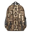 thumbnail image 3 of Bigfoot and Paw Print Brown Pattern Backpack for School, Cute School Bag with Adjustable Shoulder Straps and Padded Back, 16.9"x12.6"x5.9", 3 of 5