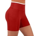 thumbnail image 2 of BUIGTTKLOP Biker Shorts Women with Pockets High Waisted Workout Belly Control Gym Running Yoga Shorts, 2 of 6