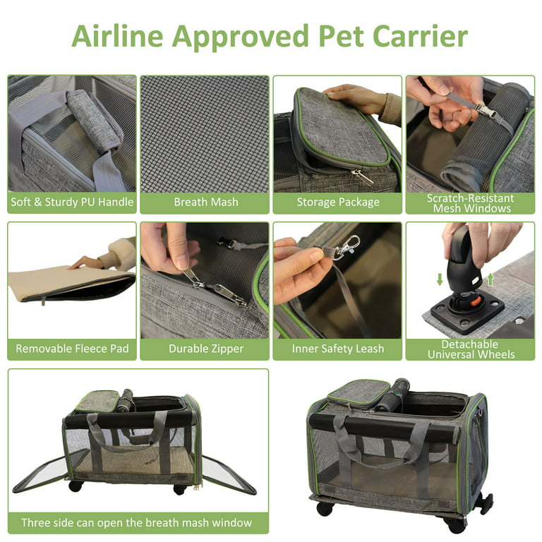 Wheeled Airline Approved Pet Carrier