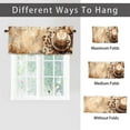 thumbnail image 6 of Coffee Theme Kitchen Valance Curtains Cafe Beans Cake Rod Pocket Valances for Bedroom Living Room Dining Room 54 by 18 in, 2 Panel, 6 of 6