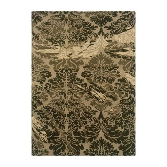 Hawthorne Collection 1'10" x 2'10" Hand Tufted Wool Rug in Olive