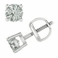 thumbnail image 2 of 2.00 Ct Round Lab-Created Diamond Solitaire Stud Earrings 14K White Gold Finish, 2 of 2
