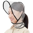 thumbnail image 2 of 2 gorros de lluvia con visera, transparentes e impermeables, protegen el peinado. Sombreros de plástico para mujer., 2 of 7