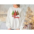 thumbnail image 2 of Happy Holidays Tree Shirt, Cute Christmas Sweatshirt, Womens Christmas Shirt, Red Raglan shirt for women, Christmas shirt for women, 2 of 11