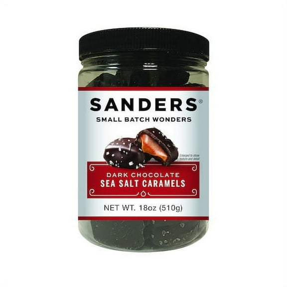 (Price/Case)Sanders Dark Chocolate Sea Salt Caramel Tub, 18 Ounces, 6 per case