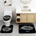 thumbnail image 5 of 4PCS/Set Jaguar Cheetah Leopard Print Shower Curtain set Cloth Polyester Bath Curtain Waterproof Bathtub Curtains, Bathroom Rugs Bath Mat Toilet Rug, Panthera Skin Decor 72x72",+Hooks, Grey, 5 of 7